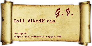 Goll Viktória névjegykártya