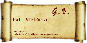 Goll Viktória névjegykártya